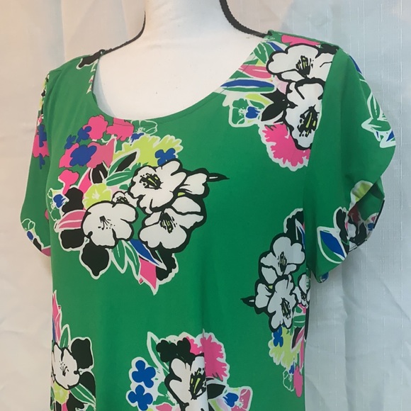 Kaari Blue Kelly Green Floral Dress - Picture 2 of 9